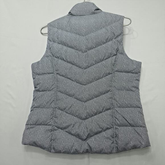 Lands End Womens Down Puffer Vest Small Herringbone Quilted Lightweight Outdoors - Picture 2 of 8
